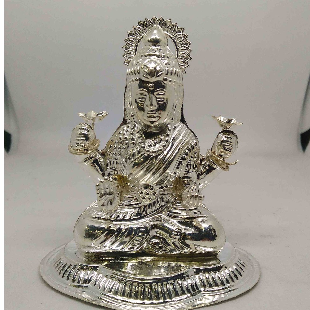 pure silver  maa laxmiji  murti  for home temple pooja