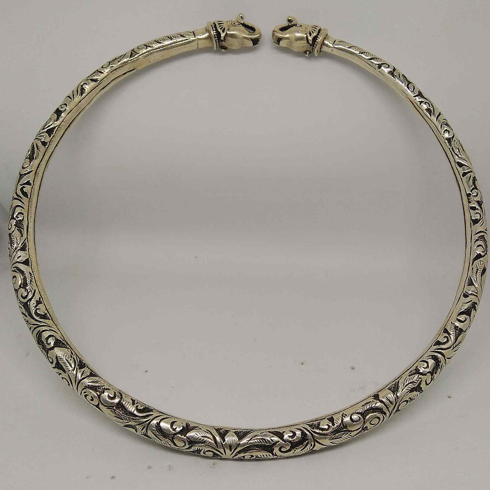 925 Sterling Silver Oxidised Designer Hasli For Women  /necklace