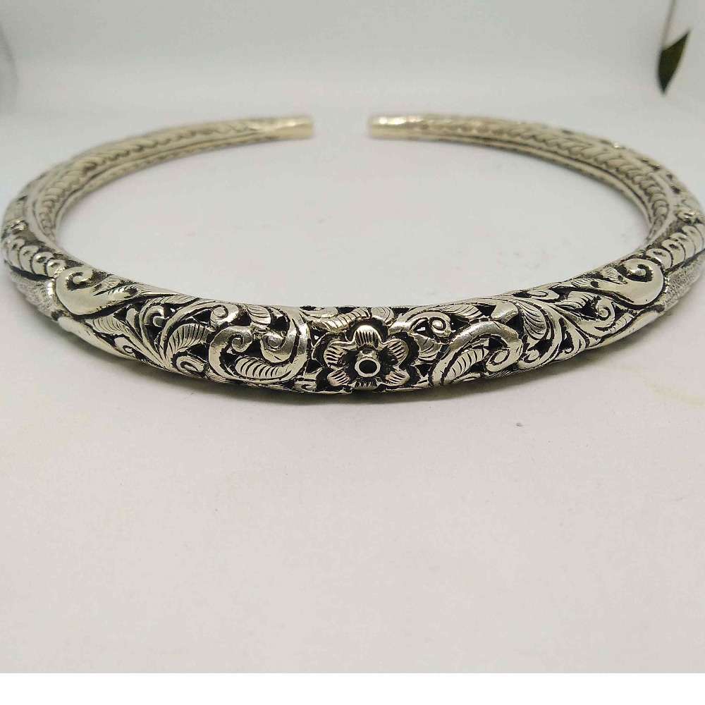 925 sterling silver oxidised designer hasli for women