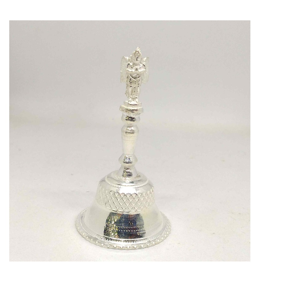 Silver  small Ghanti /  pooja bell  For Home Temple Use  pooja