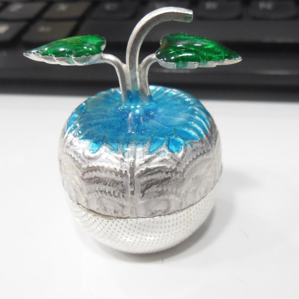 silver apple  designear  kumkum  Box /  dani  For Ladies