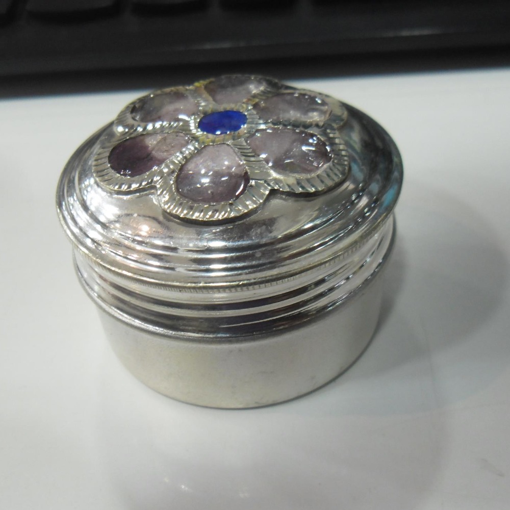 silver  round shape   Sindoor Box /  dani  For Ladies