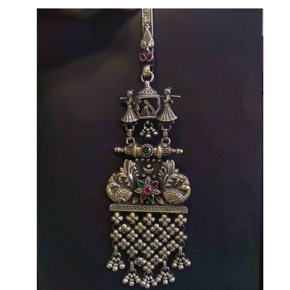 Silver dulhan doli designer waist keychain juda for ladies