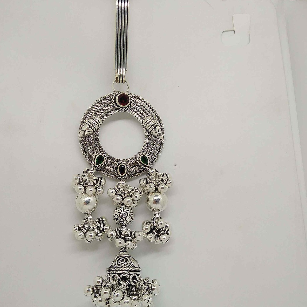 silver  oxidised traditional only waist keychain juda for ladies