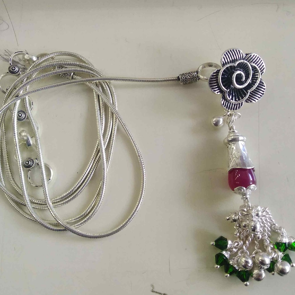 Silver belly chain, & traditional brooch / kamarbandh for ladies