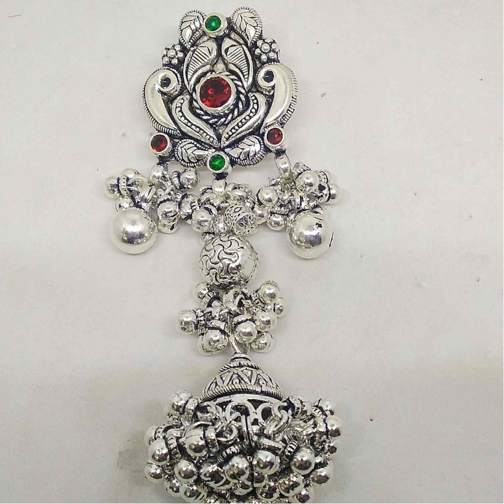 Silver , oxidaise traditional  only waist chain  brooch for ladies