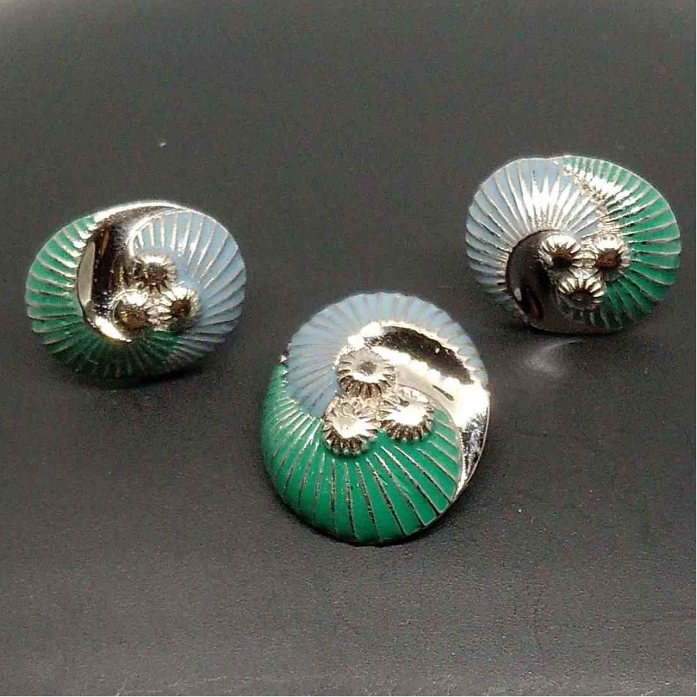 925 Sterling silver  colourful  designer pendant butti for girls