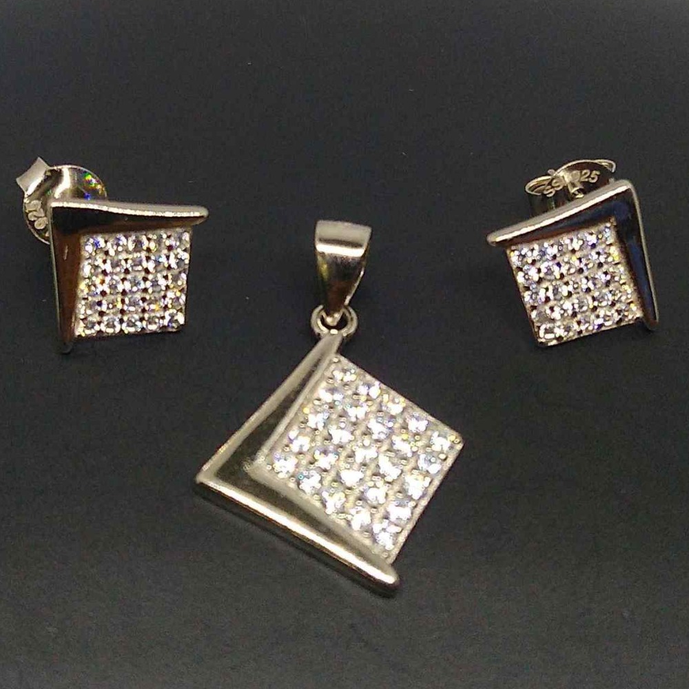 925 sterling silver diamond delicate design pendant butti for girls