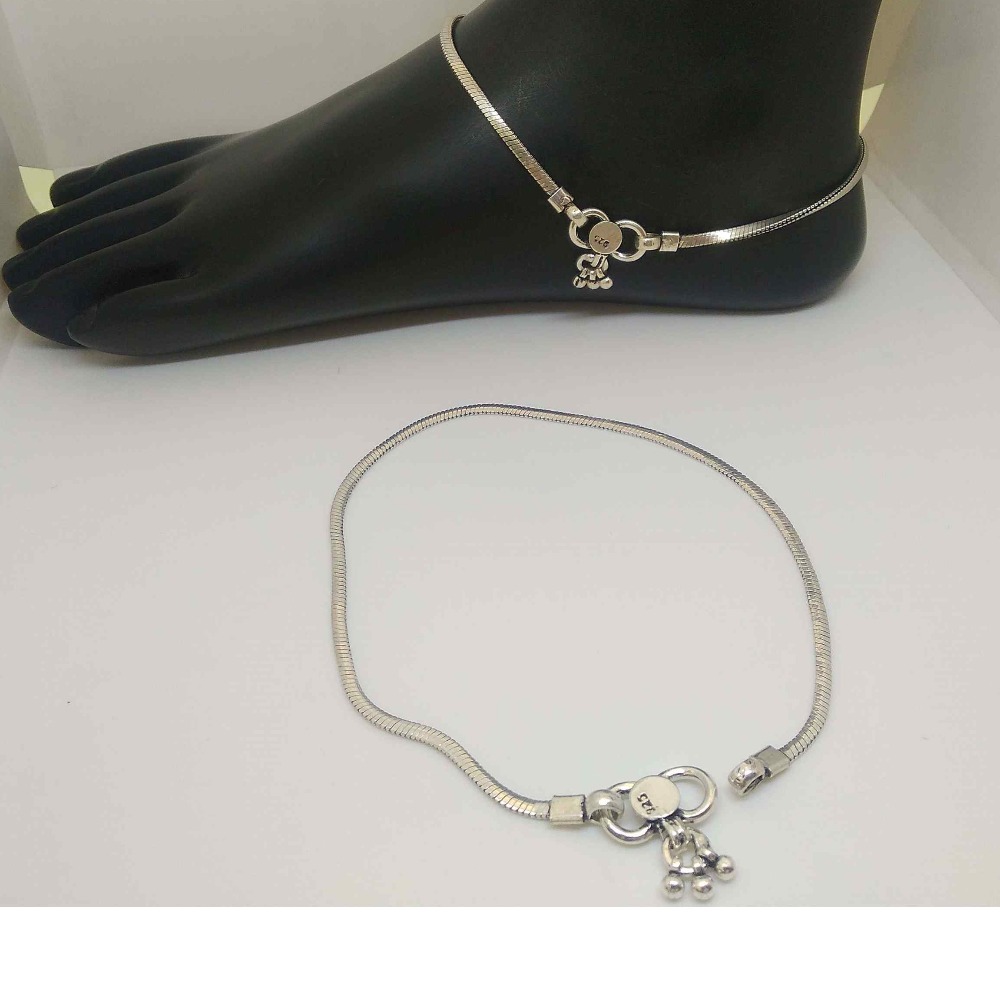 925   silver  simple delicate oxidised   payal / anklet for girls