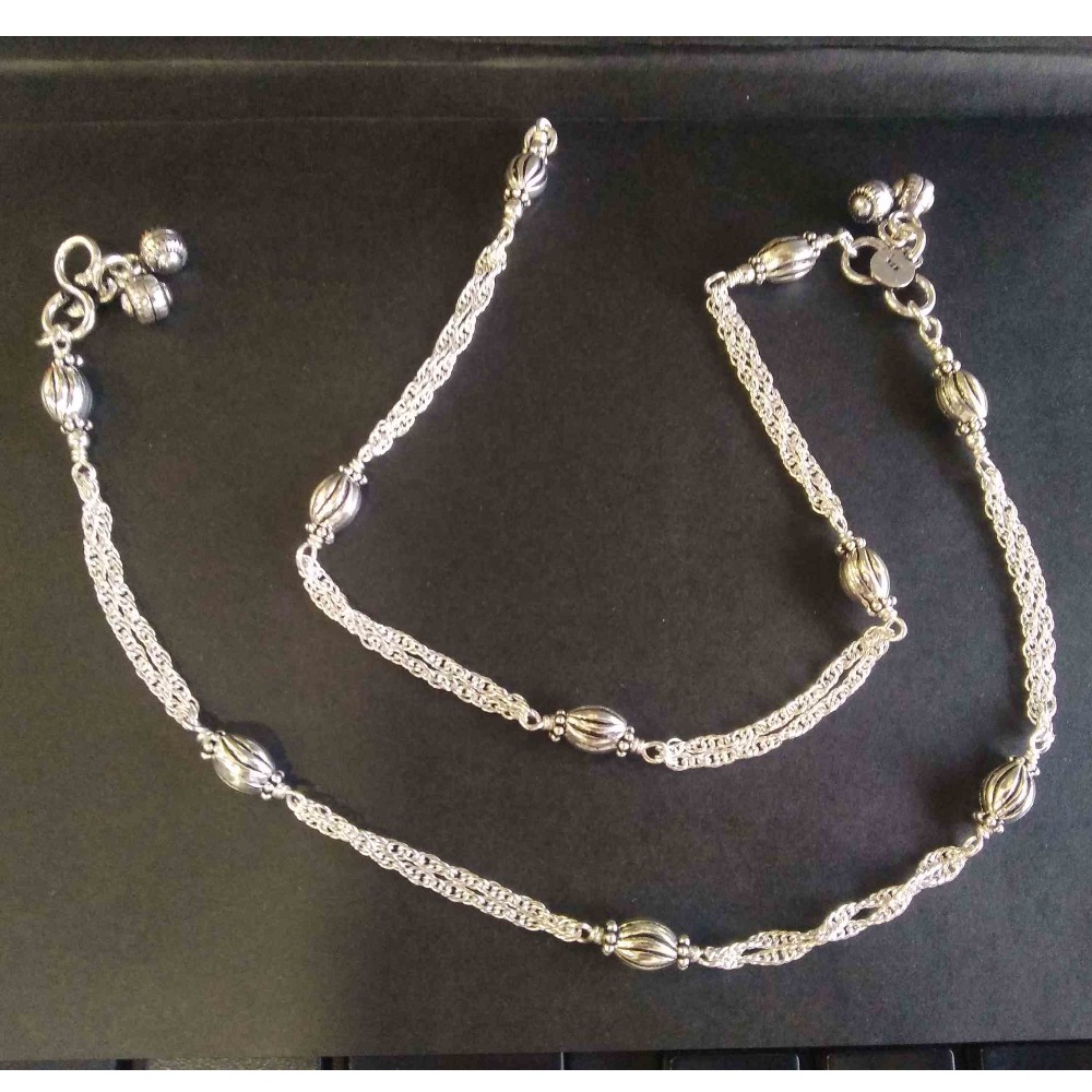 925  sterling Silver    disgnear oxidiese  Payal / Anklet For girls