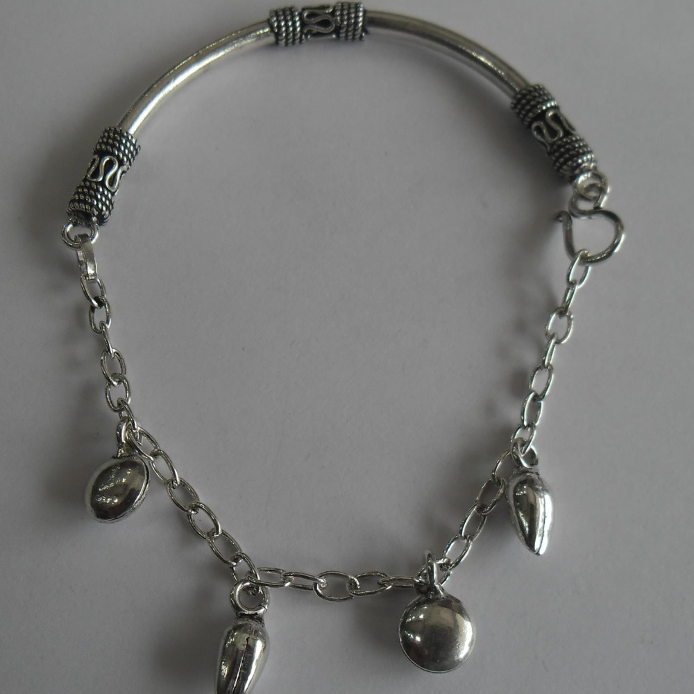 925 stering Silver Delicate  Antique Payal / Anklet For Women