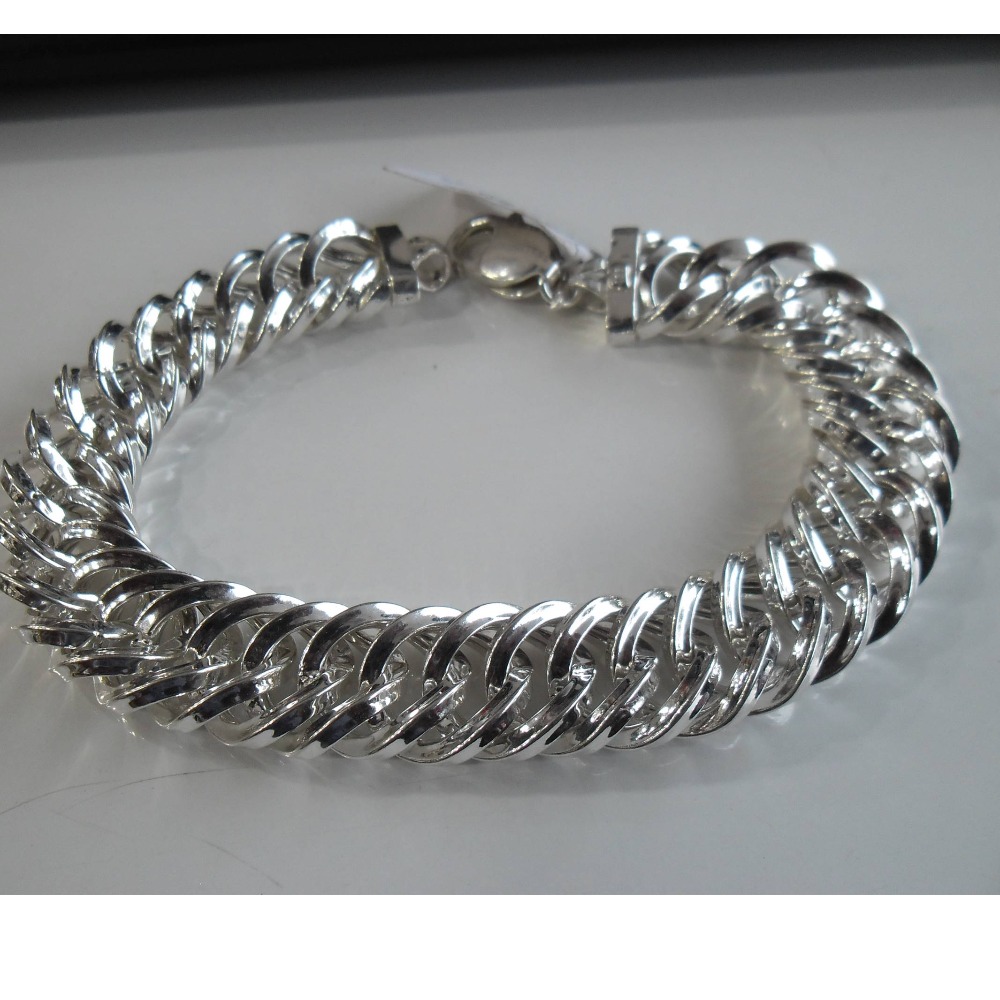 925 Sterling Silver Oxidised Designer Bracelet For Men