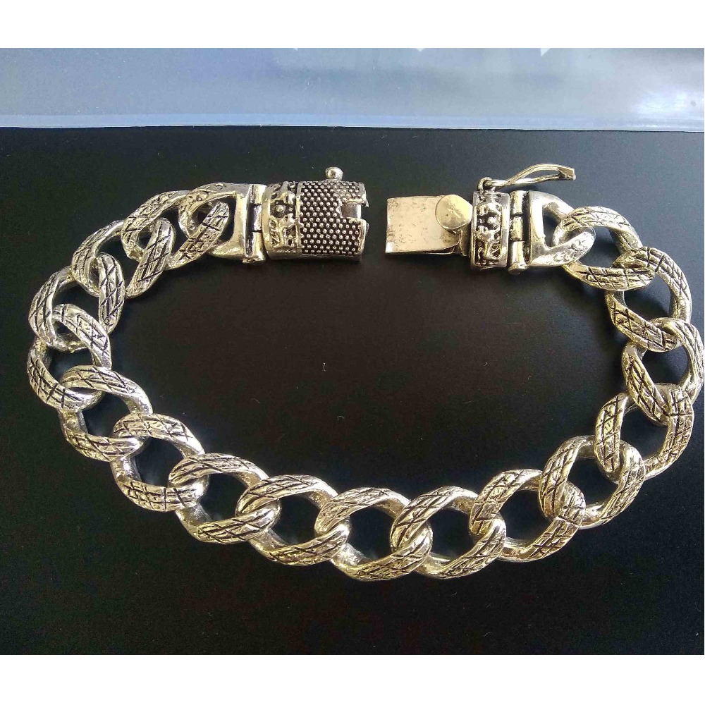 925 sterling silver oxidised designer bracelet for men
