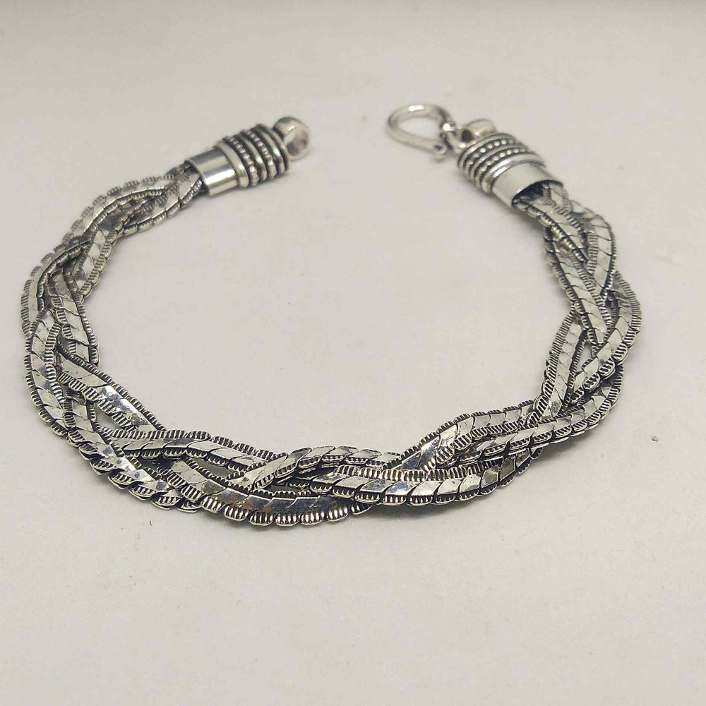 925 sterling Silver Oxidize Premium Collection Bracelet For Men