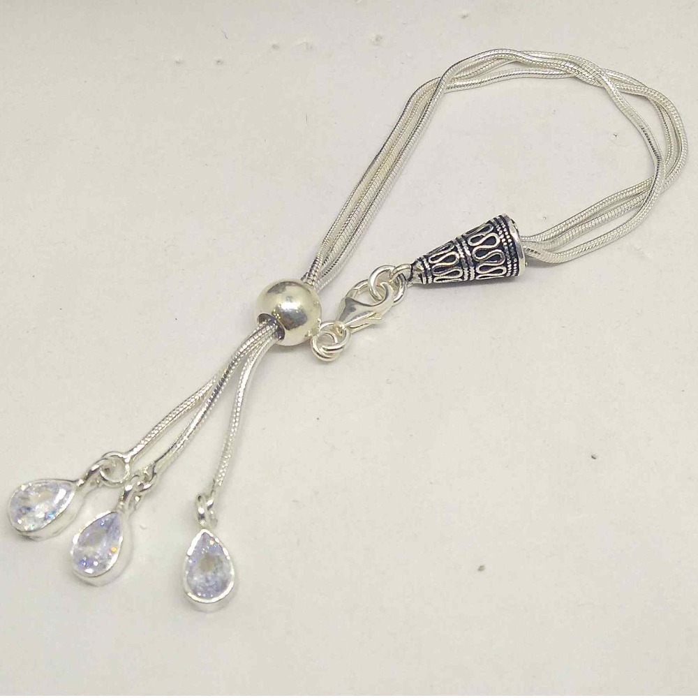 925 sterling silver adjustable  bracelet for ladies