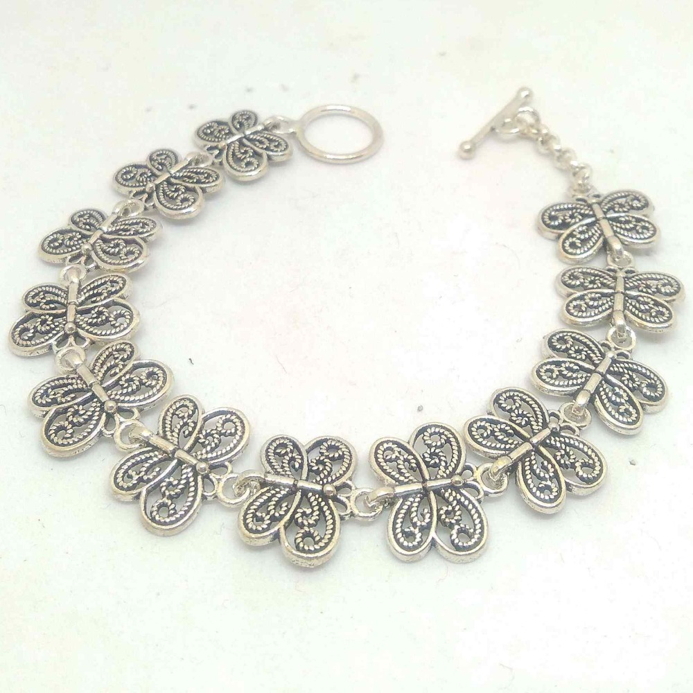 925 sterling silver oxidised Butterfly designer bracelet