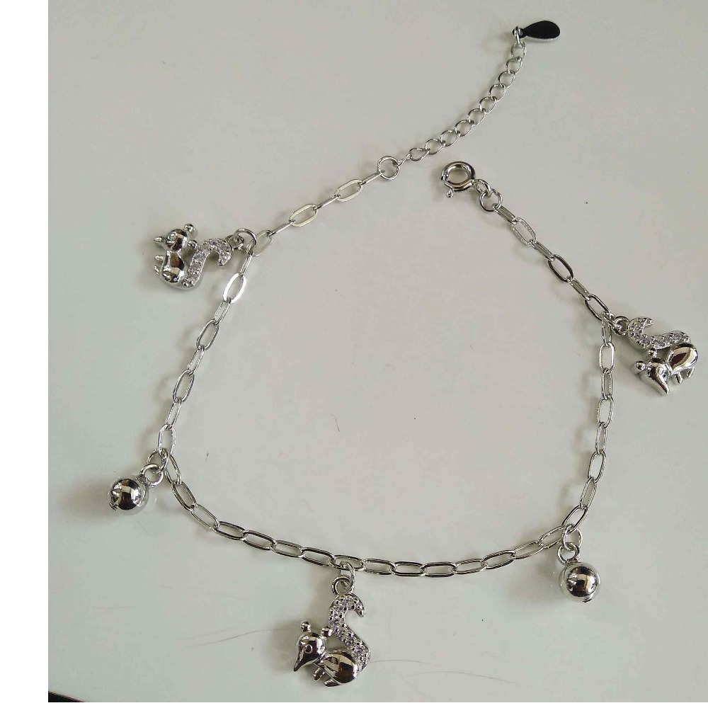 925 Sterling Silver  casual wear  Charm   bracelet