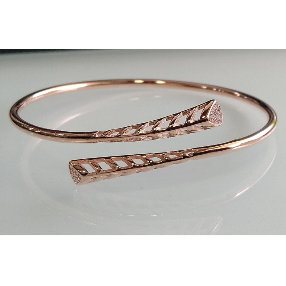 925 sterling silver rose gold plated bracelet /kada