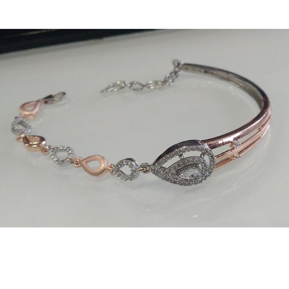 925 sterling silver rose gold plated bracelet/kada
