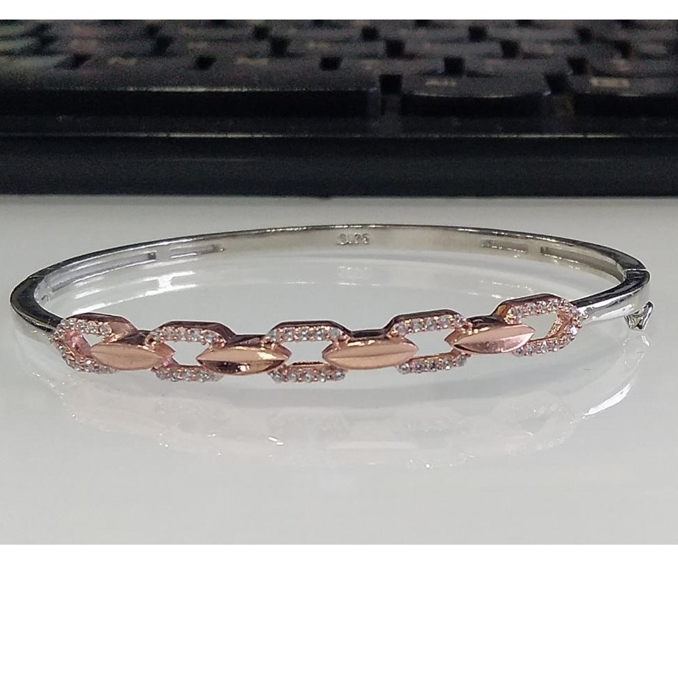 925 sterling silver  rose gold plated bracelet