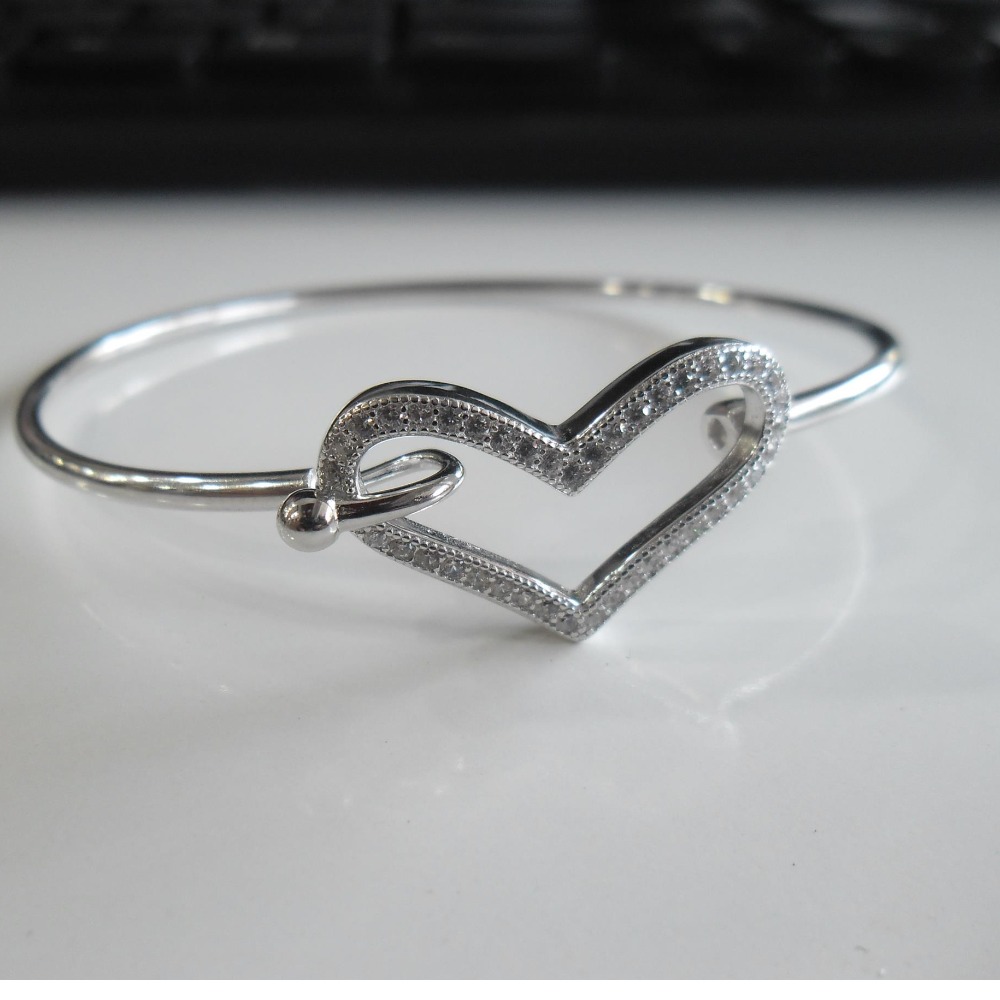 925 sterling silver diamond  bracelet