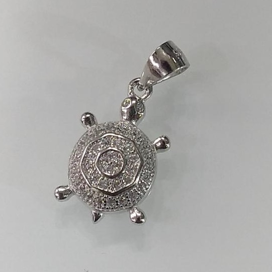 925 sterling silver tortoise design diamond pendants