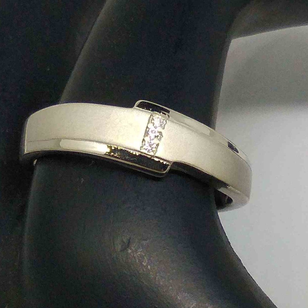 925 sterling silver  couple diamond Ring GRS0196/LRS0563