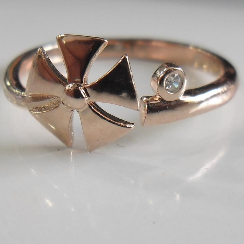 925 sterling silver  Rose Gold Plated   Ring