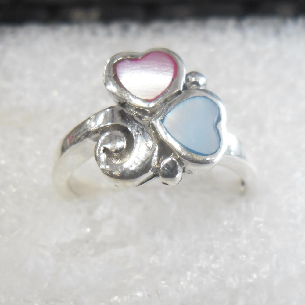 925 sterling silver mother of pearl design Ring