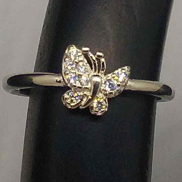 925 sterling silver Butterfly Diamond Ring