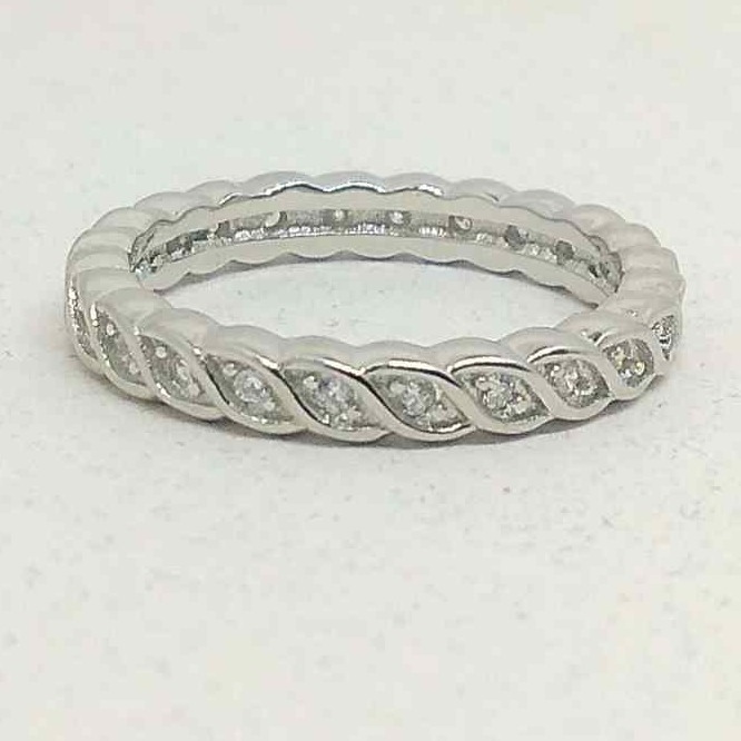 925 sterling silver diamond band Ring