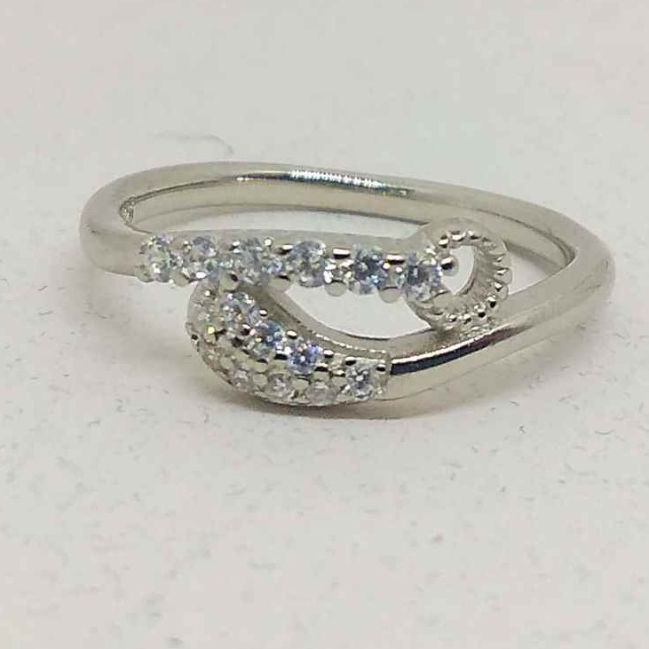 925 sterling silver cz diamond ring for ladies