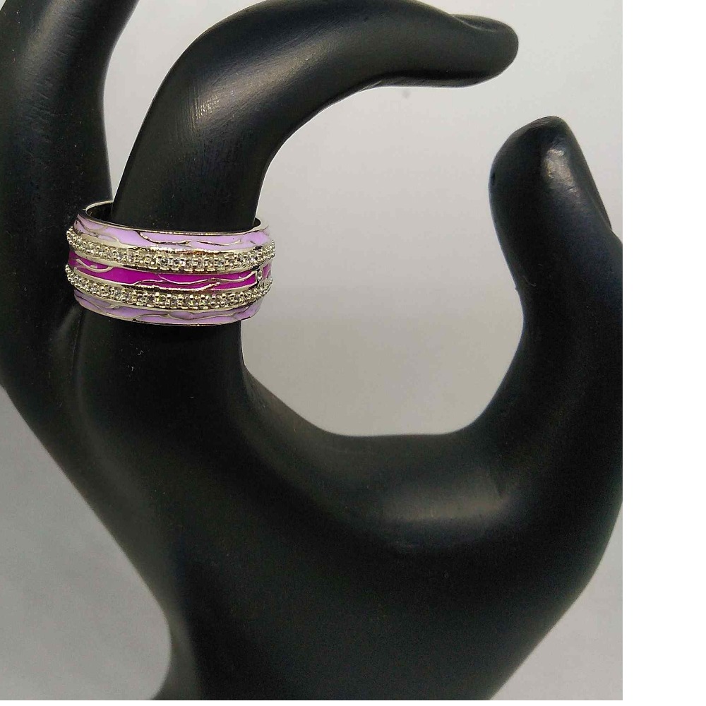 925 sterling silver diamond color band Ring for ladies