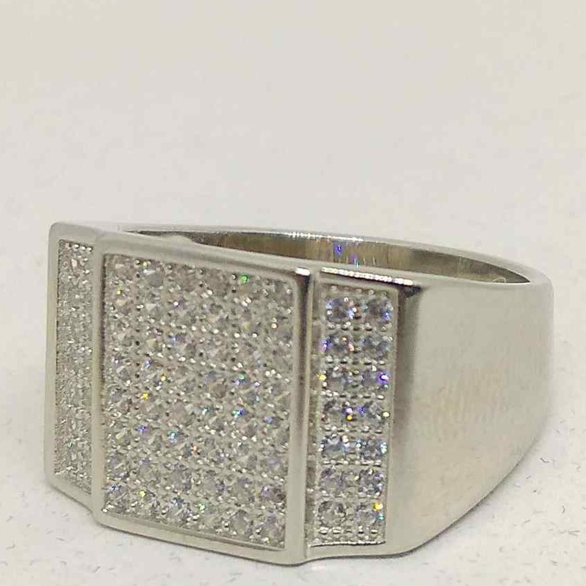 925 sterling silver  diamond Ring for men