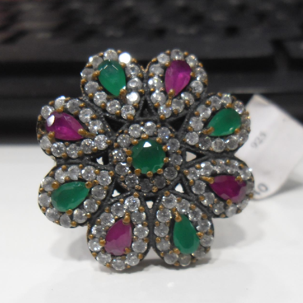 925 Sterling silver cocktail ring for ladies