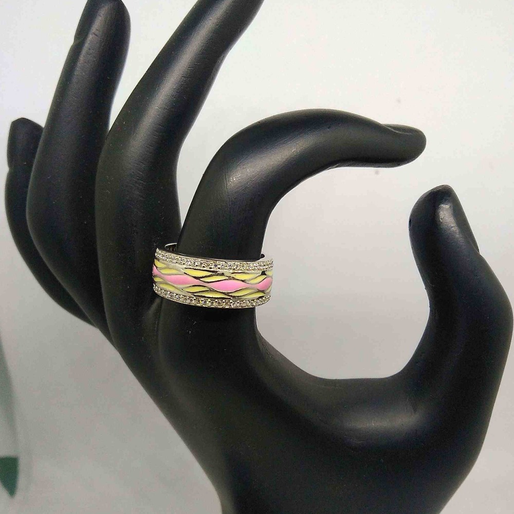 925 sterling silver colorful band ring for ladies LRS0566