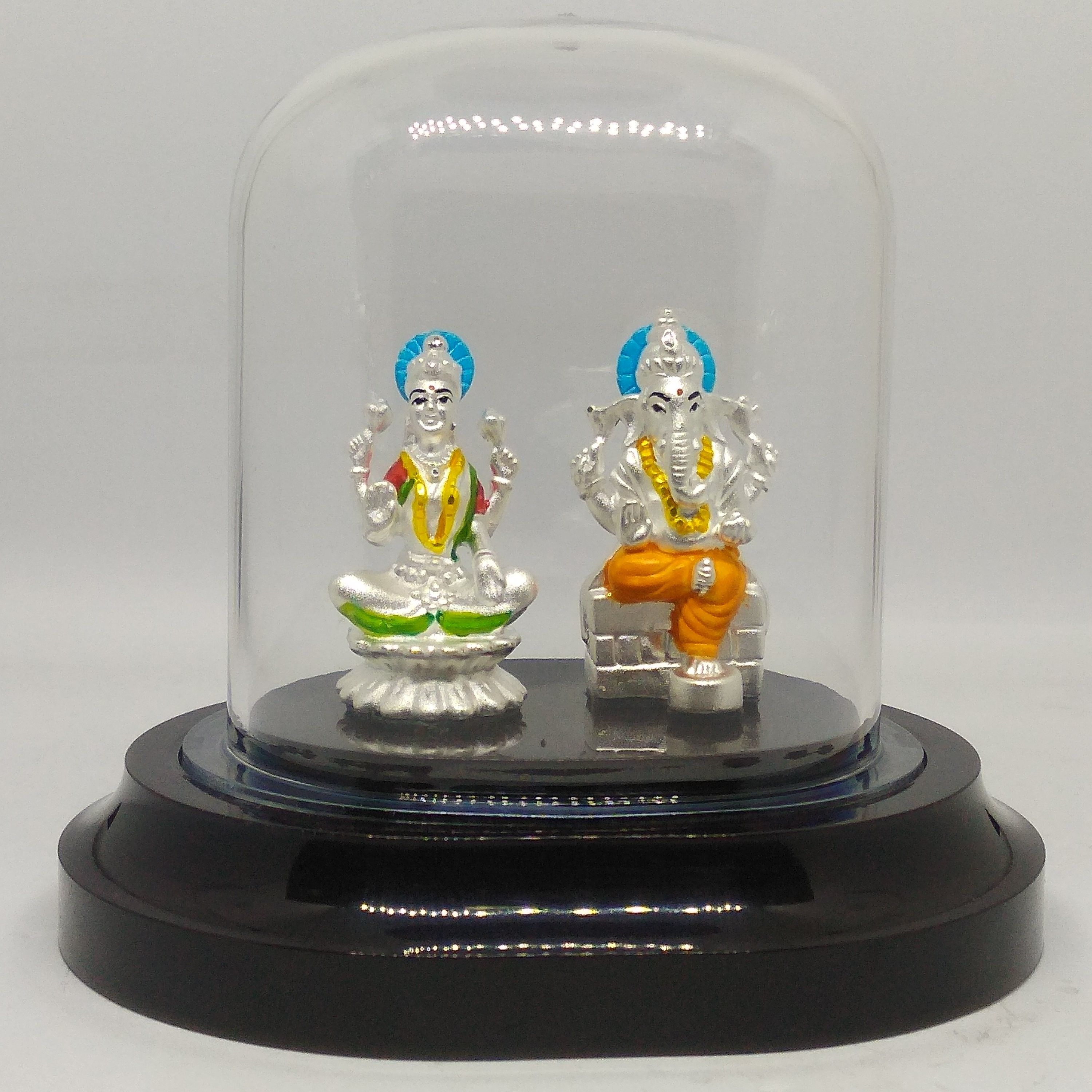 999 silver laxmiji& ganeshji murti
