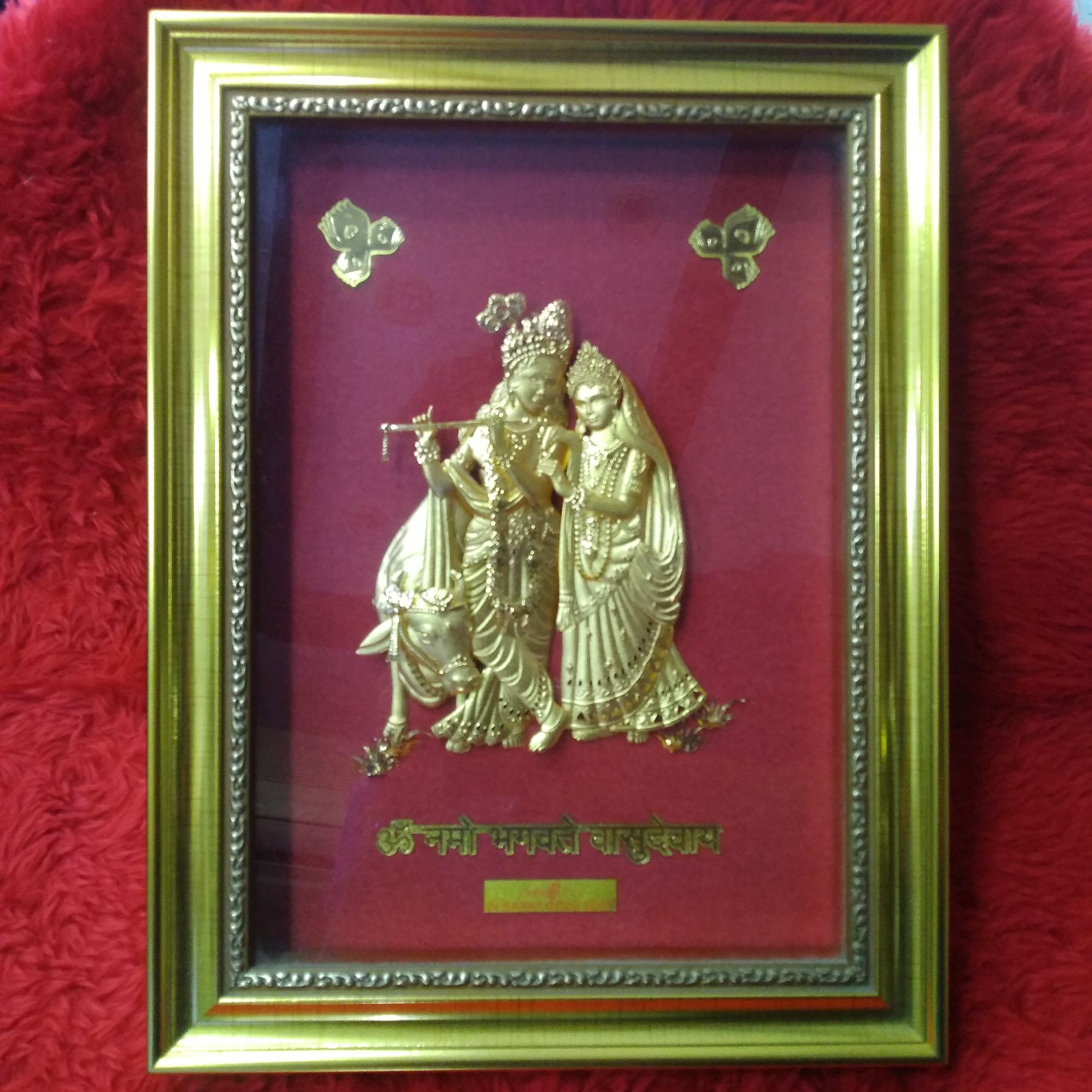 24kt gold leaf radhe krishana frame