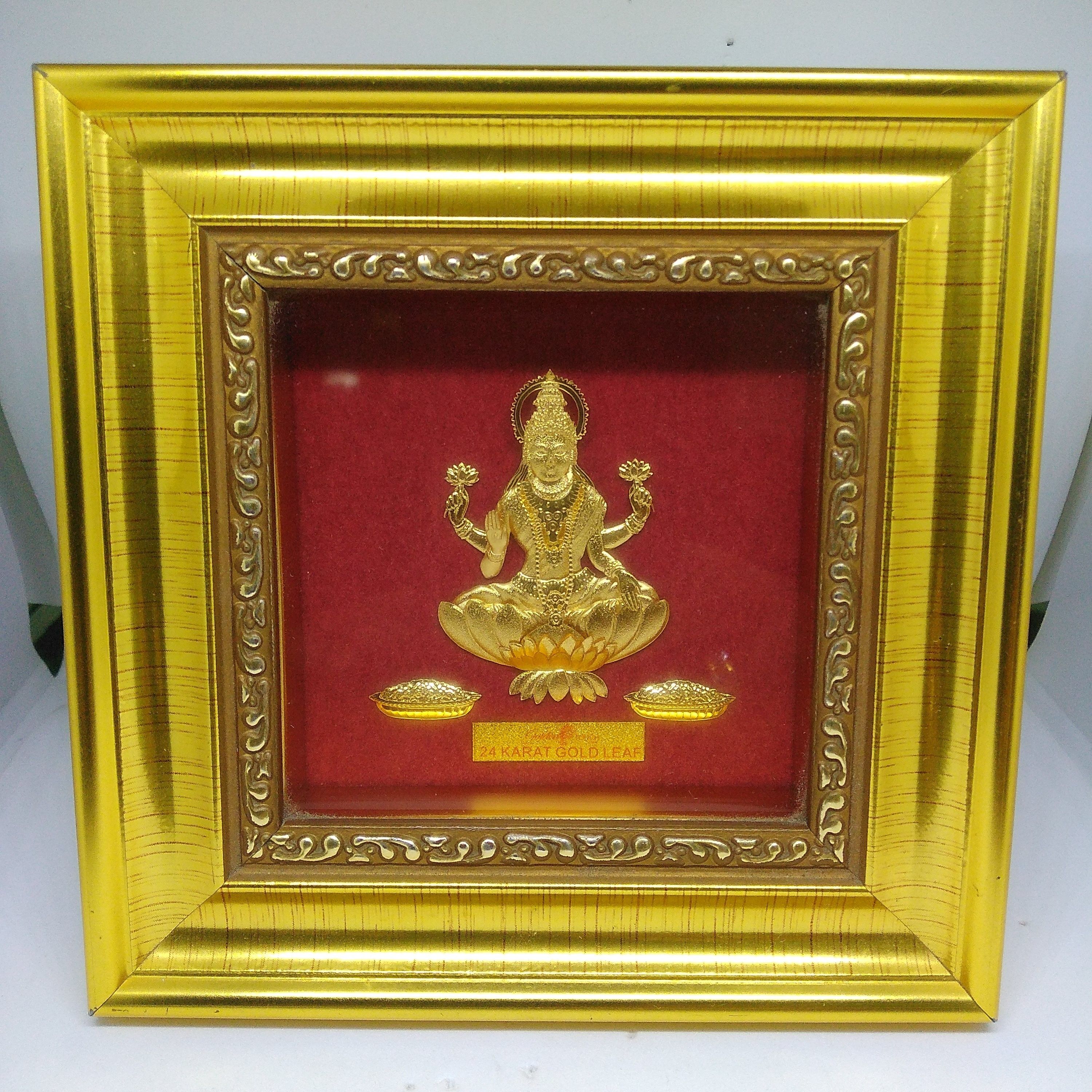 24kt gold leaf laxmiji frame