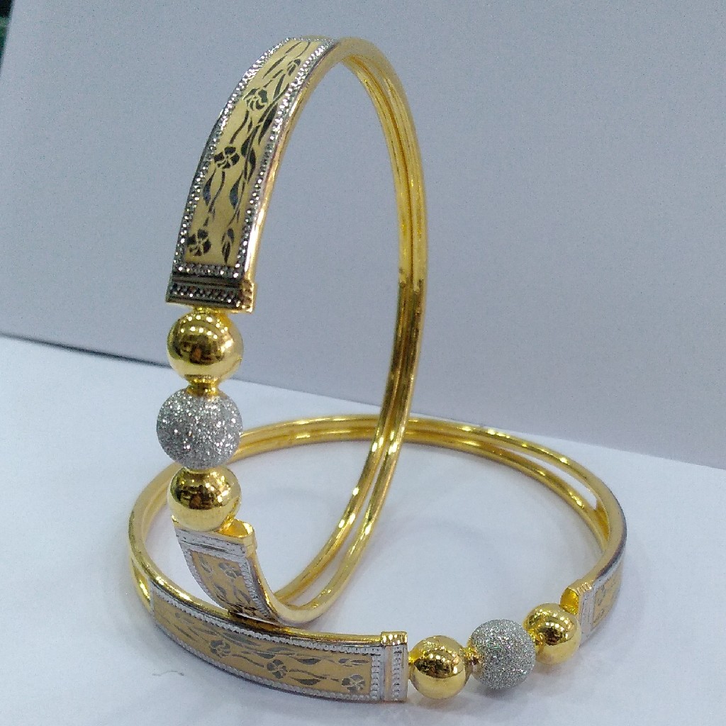22KT/ 916 Gold fancy Rose printed design Cooper Kadli for ladies