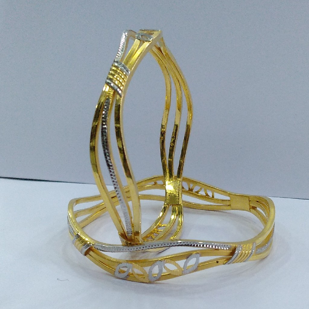 22KT/ 916 Gold Fancy leaves Zikzek design Cooper Kadli for ladies