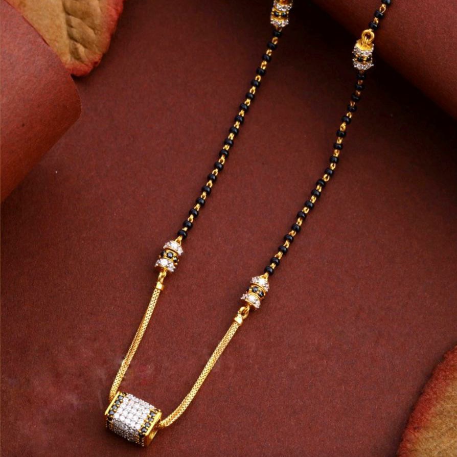 22KT/ 916 Gold Handmade square pendant mangalsutra for ladies