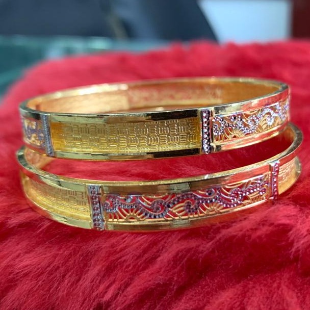 22KT/ 916 Gold Fancy Dual design Festival Cooper Kadli For Ladies