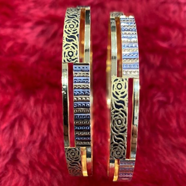 22KT/ 916 Gold Double Tone fancy Festival Cooper Kadli for Ladies