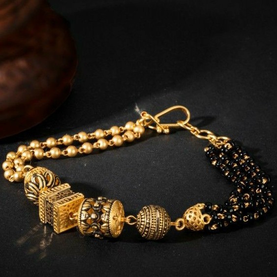 22KT/ 916 Gold fancy festival mangalsutra bracelet for ladies