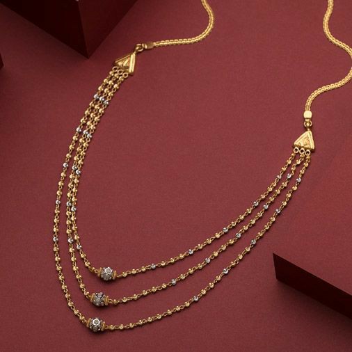22KT/ 916 Gold handmade special occasions Necklace for ladies DKG1010