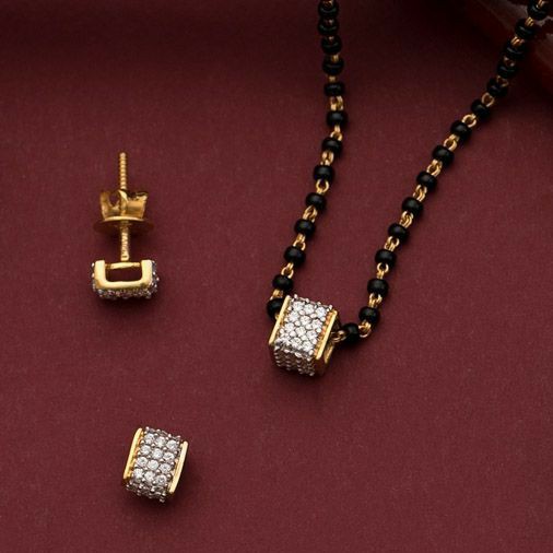 22KT/ 916 Gold fancy casual ware square mangalsutra for ladies