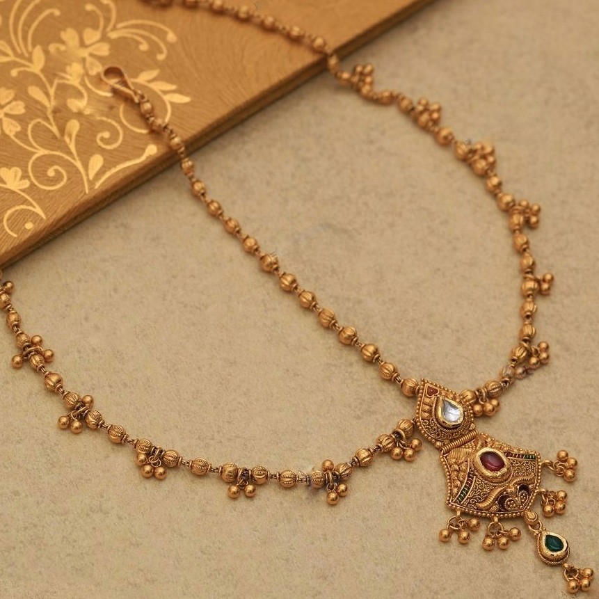 22KT/ 916 Gold Antique Jadtar wedding Mang tikka for ladies
