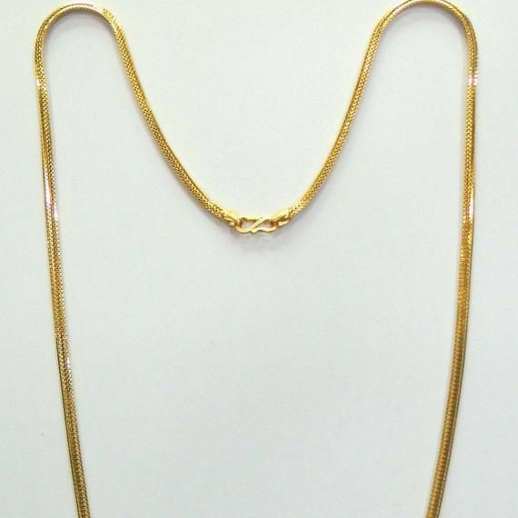 22KT / 916 Gold Plain casual ware chain for unisex CHG1020
