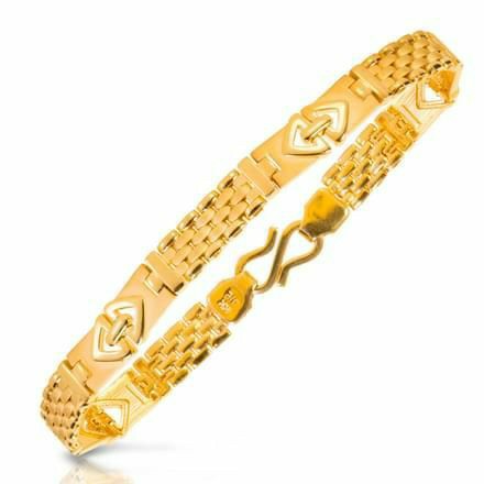 22KT / 916 Gold plain casual ware bracelet for men GBG1010